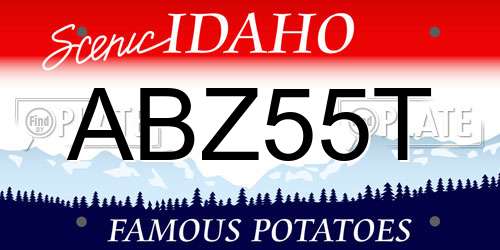 ABZ55T Idaho License Plate