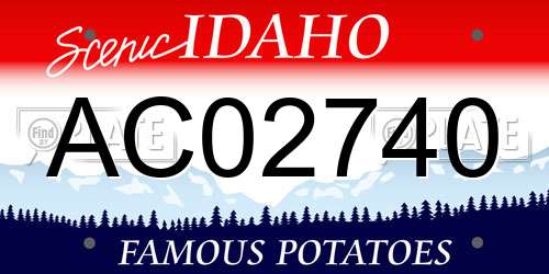 AC02740 Idaho License Plate