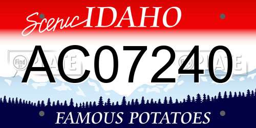 AC07240 Idaho License Plate