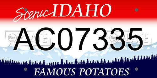AC07335 Idaho License Plate
