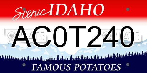 AC0T240 Idaho License Plate