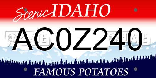 AC0Z240 Idaho License Plate
