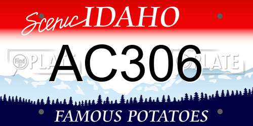 AC306 Idaho License Plate