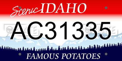 AC31335 Idaho License Plate
