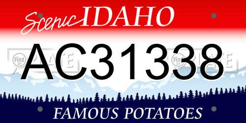 AC31338 Idaho License Plate
