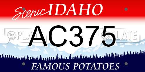 AC375 Idaho License Plate