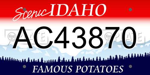 AC43870 Idaho License Plate