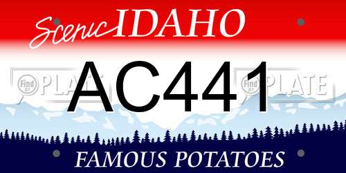 AC441 Idaho License Plate
