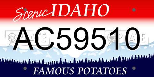 AC59510 Idaho License Plate