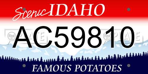 AC59810 Idaho License Plate
