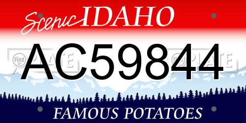 AC59844 Idaho License Plate