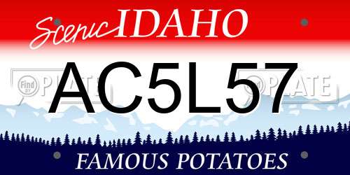 AC5L57 Idaho License Plate