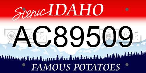 AC89509 Idaho License Plate