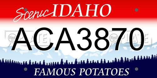 ACA3870 Idaho License Plate