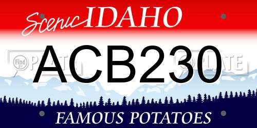 ACB230 Idaho License Plate