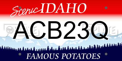ACB23Q Idaho License Plate