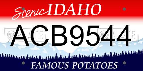 ACB9544 Idaho License Plate