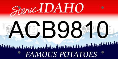 ACB9810 Idaho License Plate