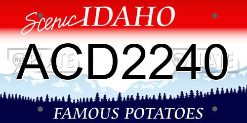 ACD2240 Idaho License Plate