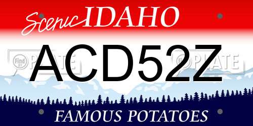 ACD52Z Idaho License Plate