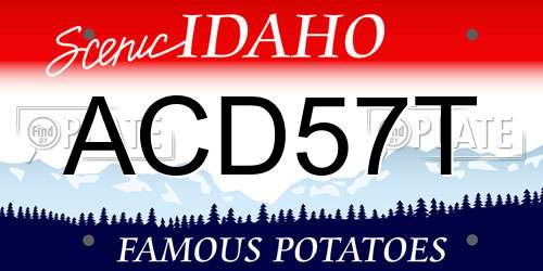 ACD57T Idaho License Plate