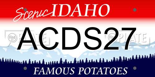 ACDS27 Idaho License Plate