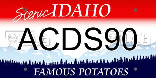 ACDS90 Idaho License Plate