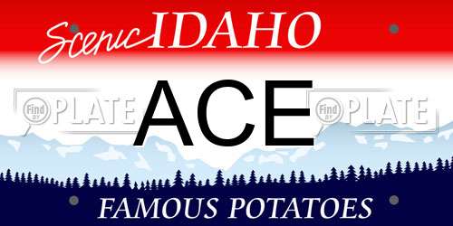 ACE Idaho License Plate