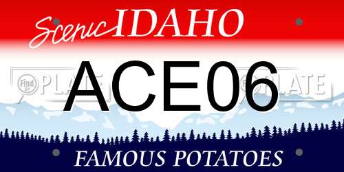 ACE06 Idaho License Plate