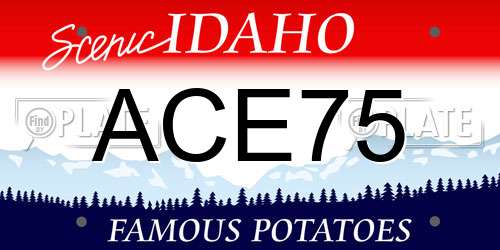 ACE75 Idaho License Plate