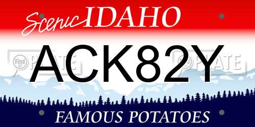 ACK82Y Idaho License Plate