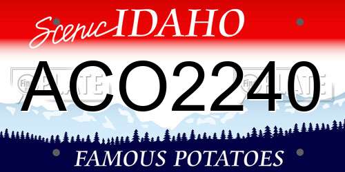 ACO2240 Idaho License Plate