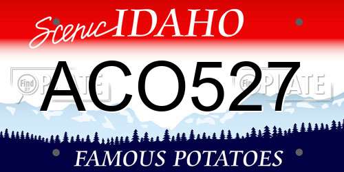 ACO527 Idaho License Plate