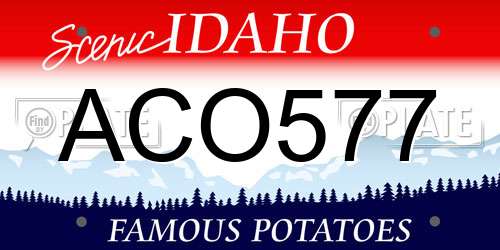 ACO577 Idaho License Plate
