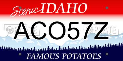 ACO57Z Idaho License Plate