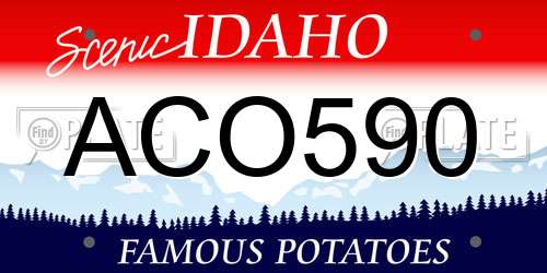 ACO590 Idaho License Plate