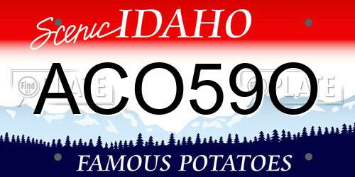 ACO59O Idaho License Plate