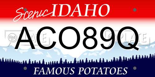 ACO89Q Idaho License Plate
