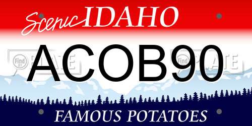 ACOB90 Idaho License Plate