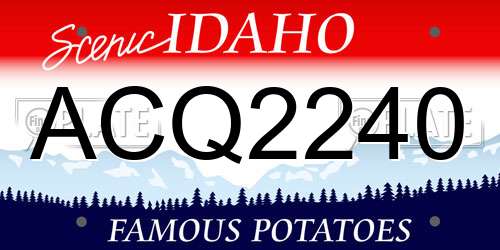ACQ2240 Idaho License Plate