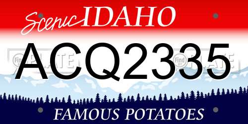ACQ2335 Idaho License Plate