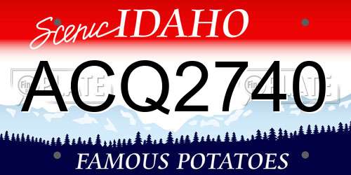 ACQ2740 Idaho License Plate