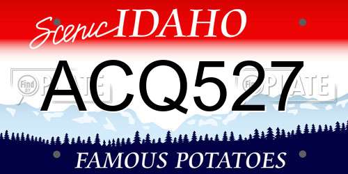 ACQ527 Idaho License Plate