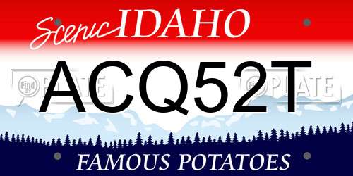 ACQ52T Idaho License Plate