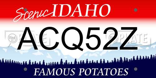 ACQ52Z Idaho License Plate