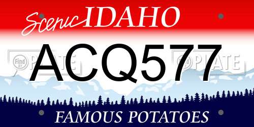 ACQ577 Idaho License Plate
