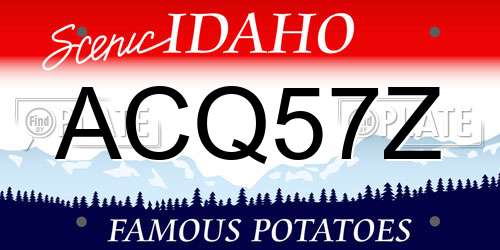 ACQ57Z Idaho License Plate