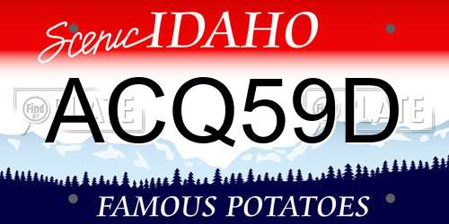 ACQ59D Idaho License Plate