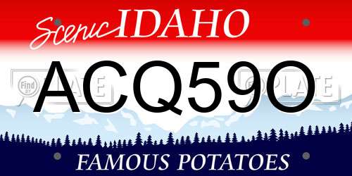 ACQ59O Idaho License Plate