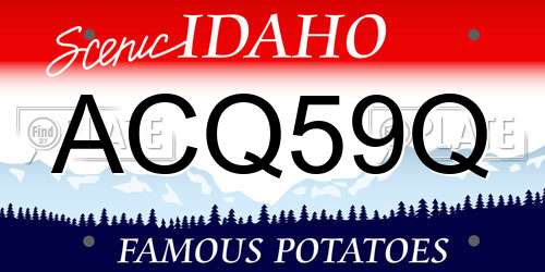 ACQ59Q Idaho License Plate